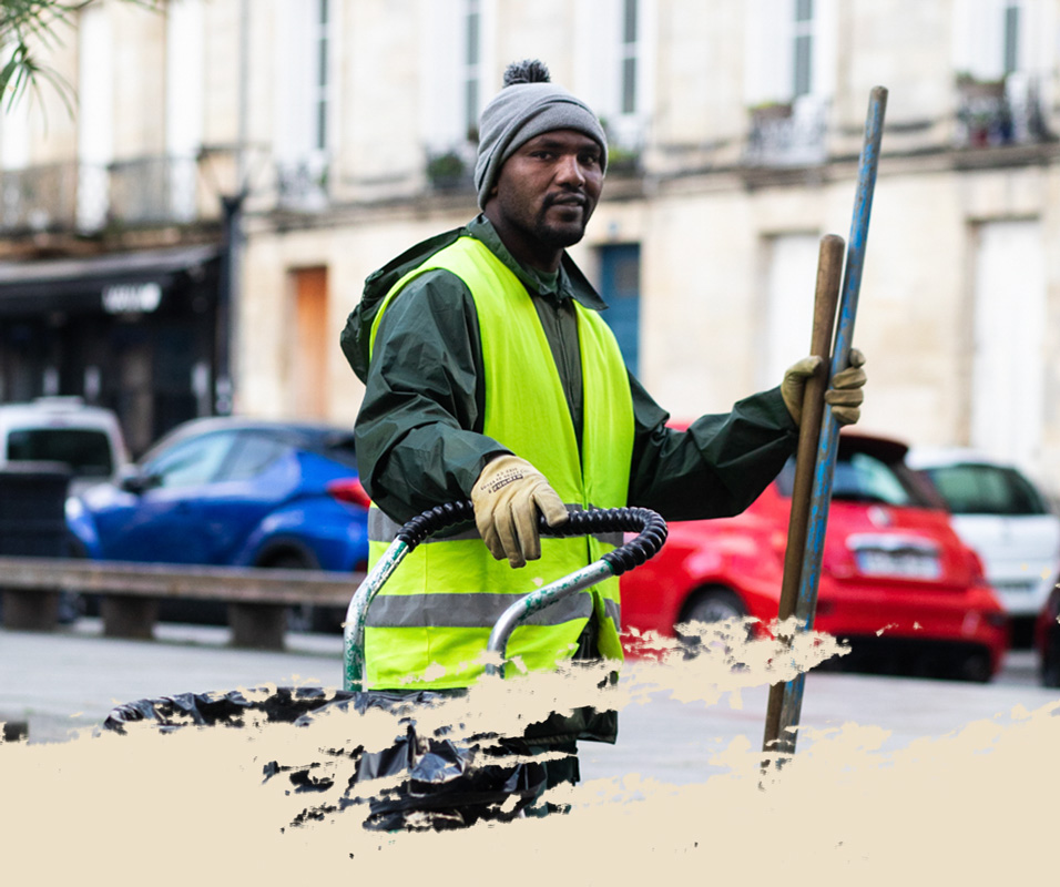 Régie de quartier Bordeaux - prestation nettoyage de la voirie